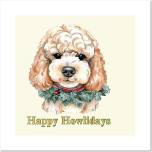 Happy Howlidays Cockapoo Posters and Art